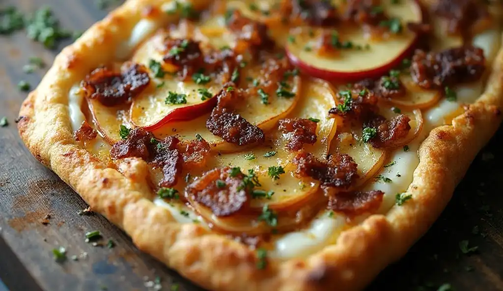 Crispy Apple Butter Bacon Flatbread