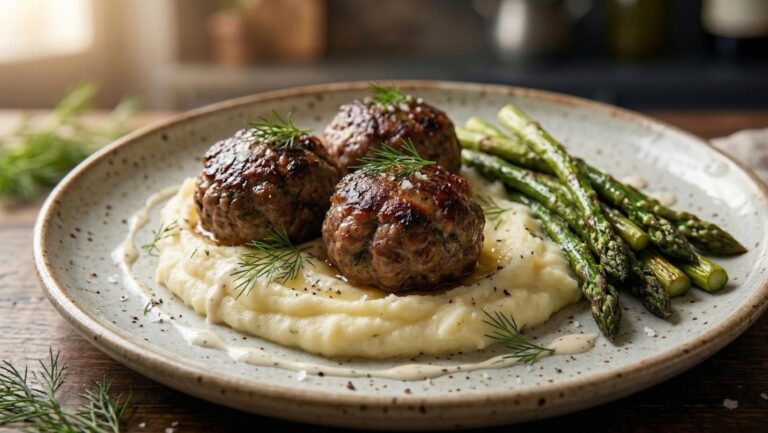 Dill Pickle Stuffed Meatballs