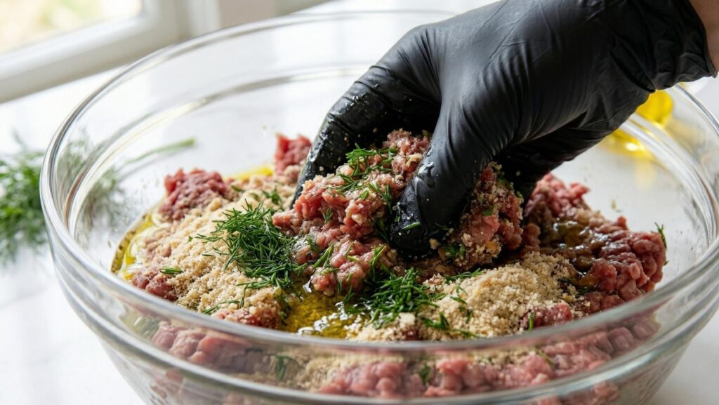 Dill Pickle Stuffed Meatballs