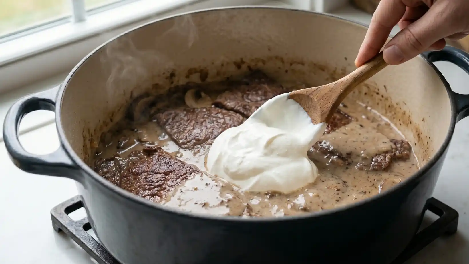 beef stroganoff with ground beef