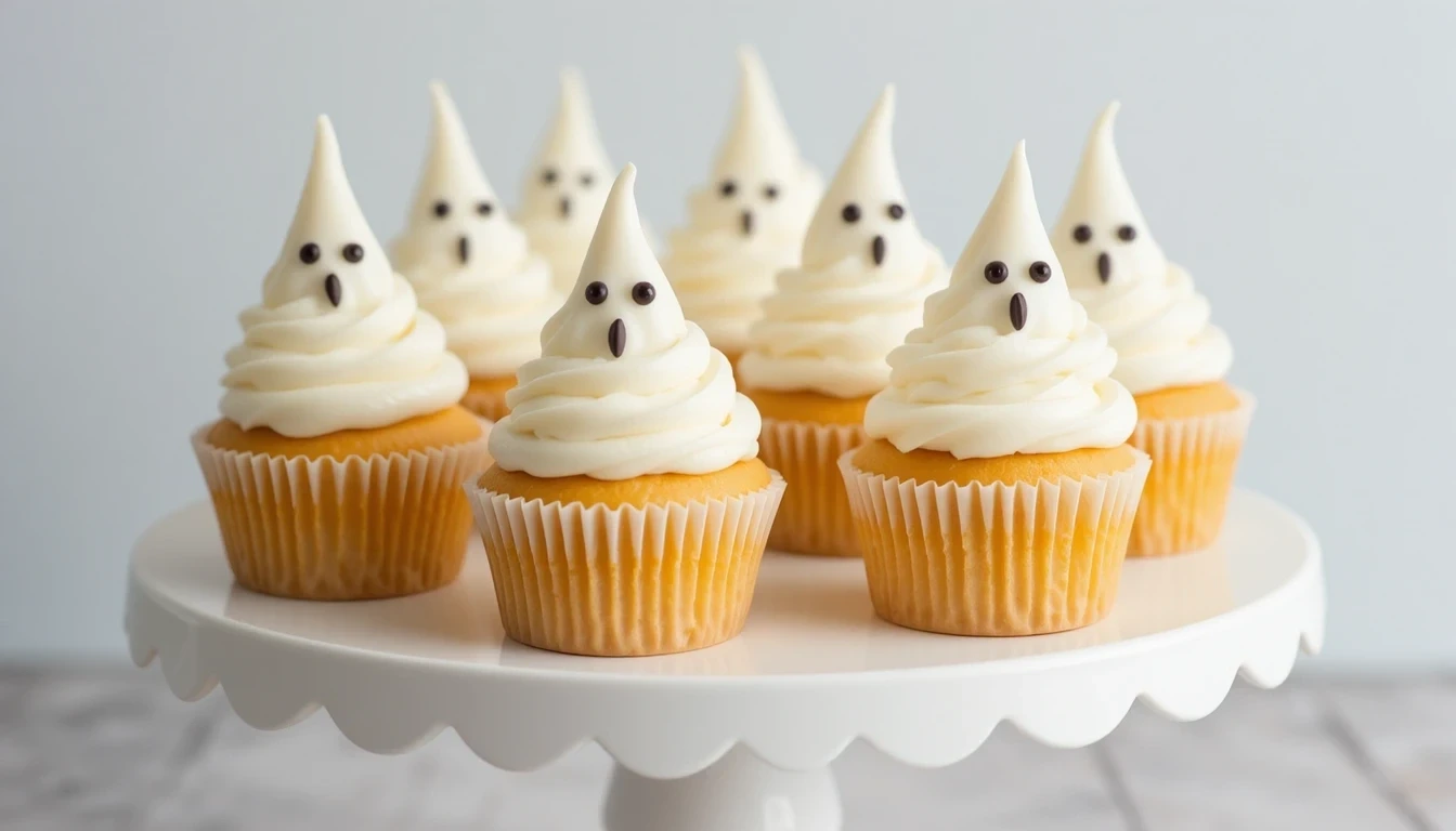 Homemade Ghostly Chaos Pumpkin Cupcakes