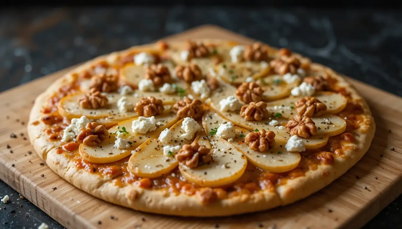 Roasted Pear & Gorgonzola Flatbread