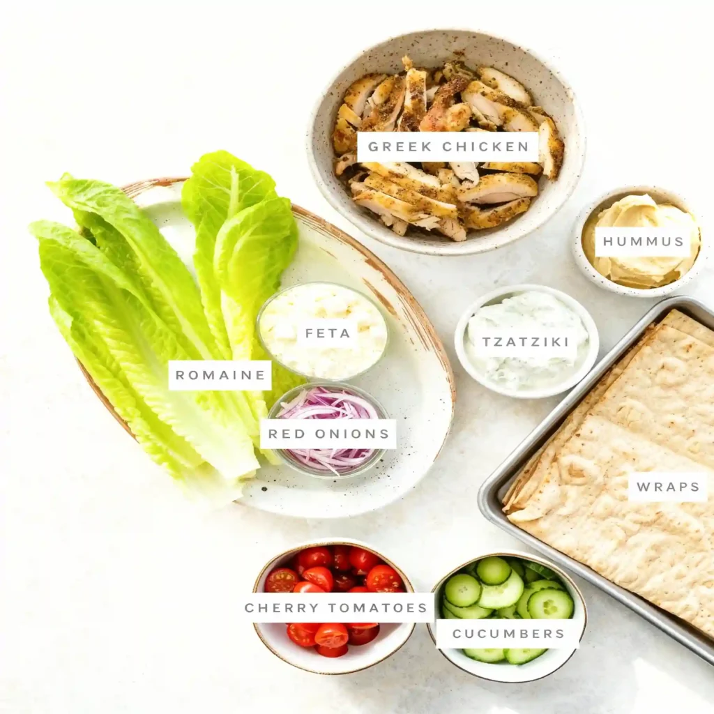 Greek Chicken & Veggies in a Wrap