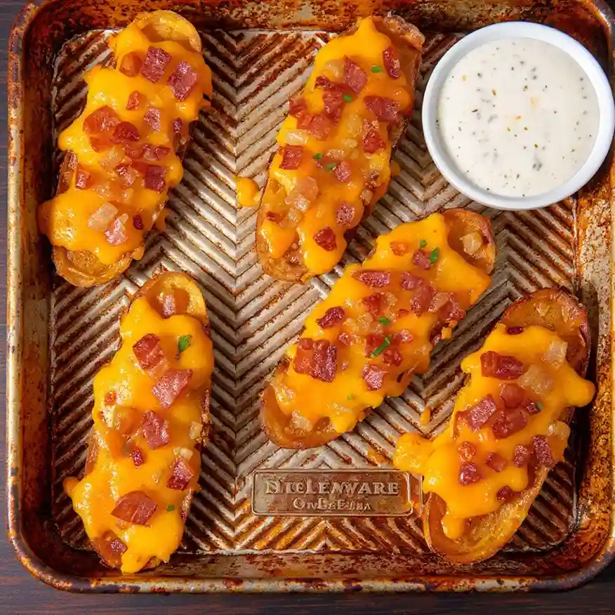 Cheddar Bacon Potato Wedges