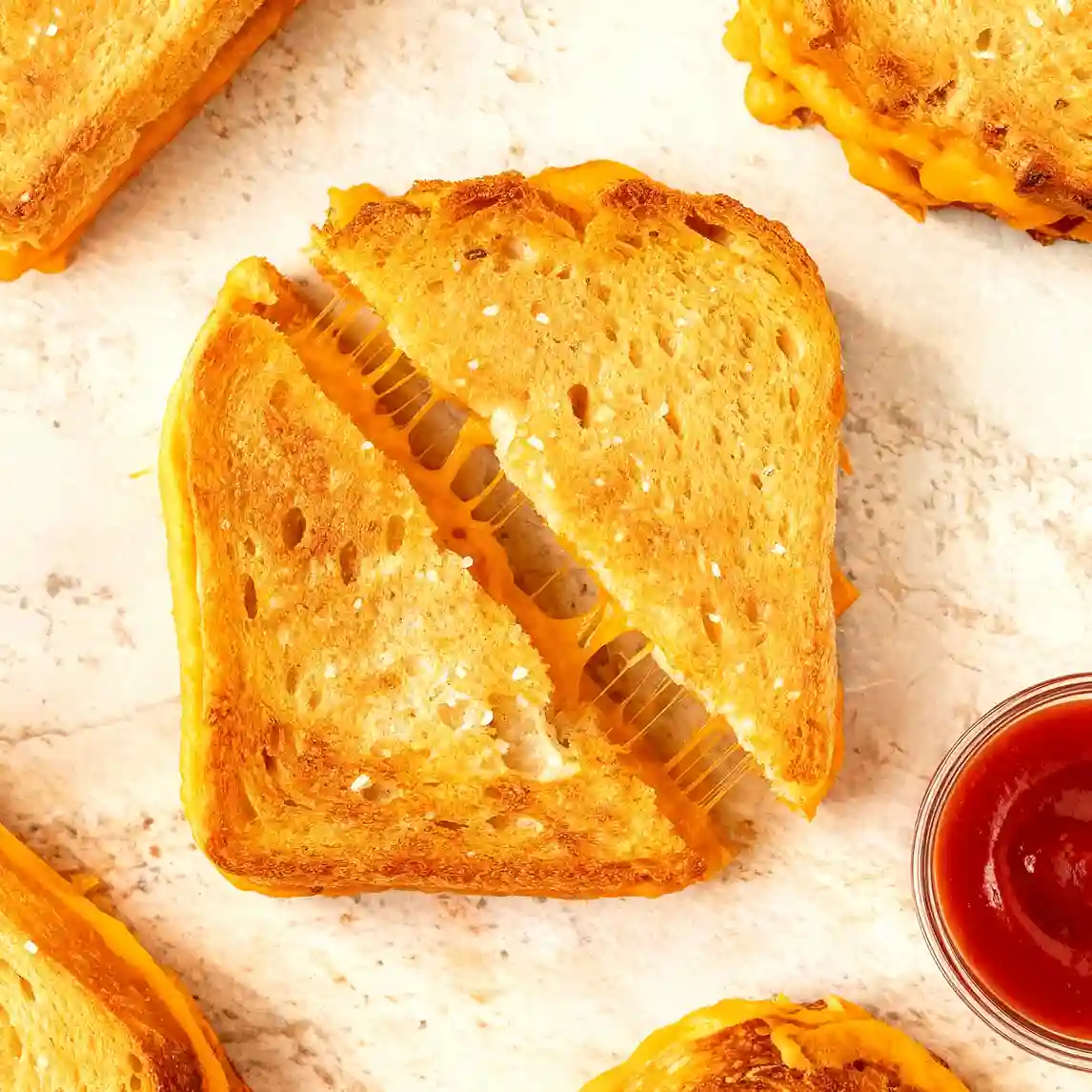 Crispy Sheet Pan Grilled Cheese Sandwiches