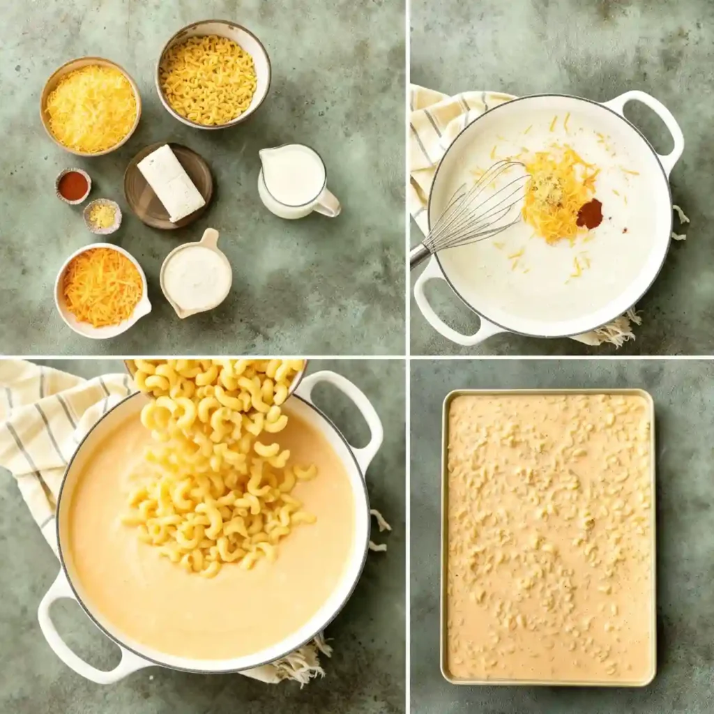 Baked Sheet Pan Mac and Cheese