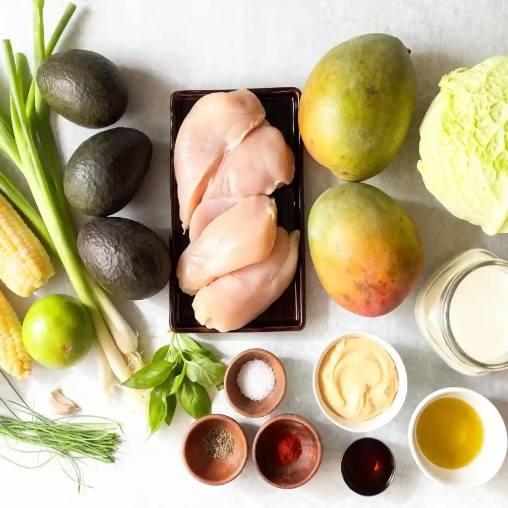 Chopped Mango Avocado Chicken Salad