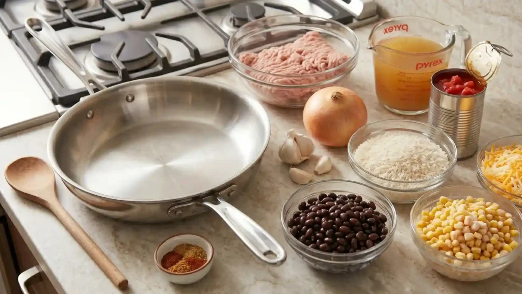 Turkey Taco Rice Skillet