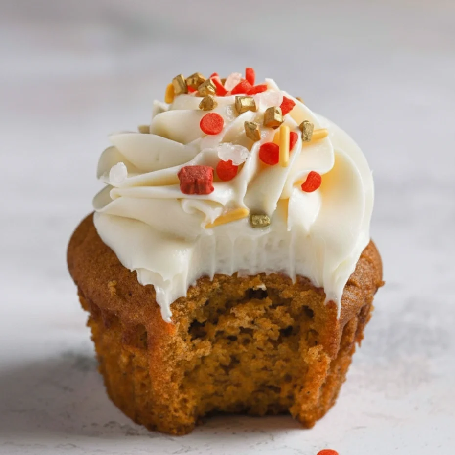 Pumpkin Cupcakes with Cream Cheese Frosting