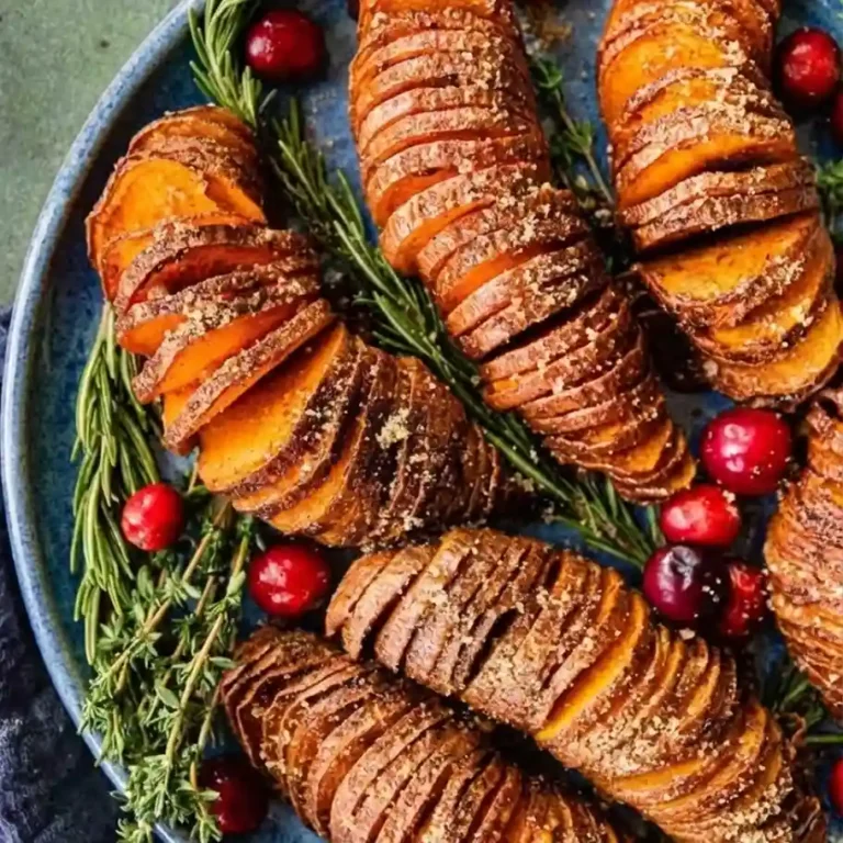 Candied Hasselback Sweet Potatoes