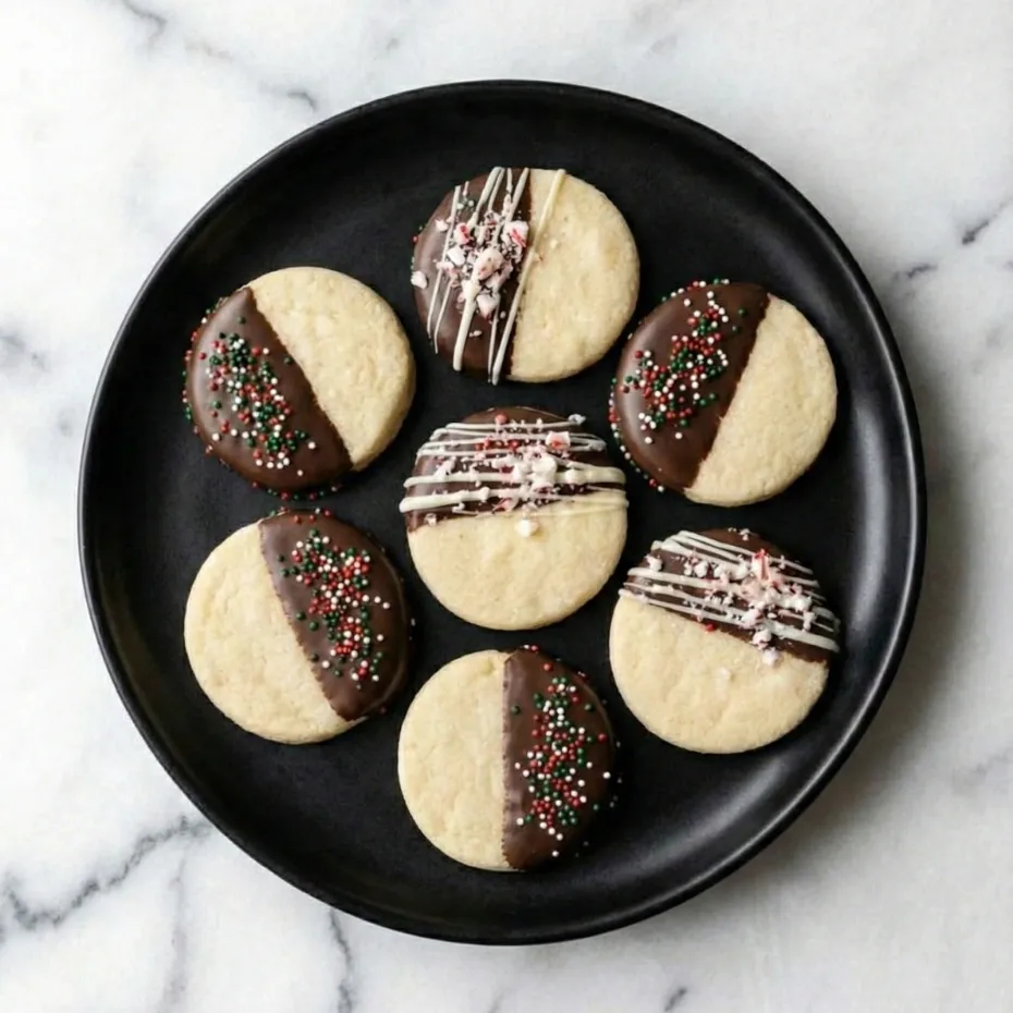 Chocolate-Dipped Shortbread Cookies