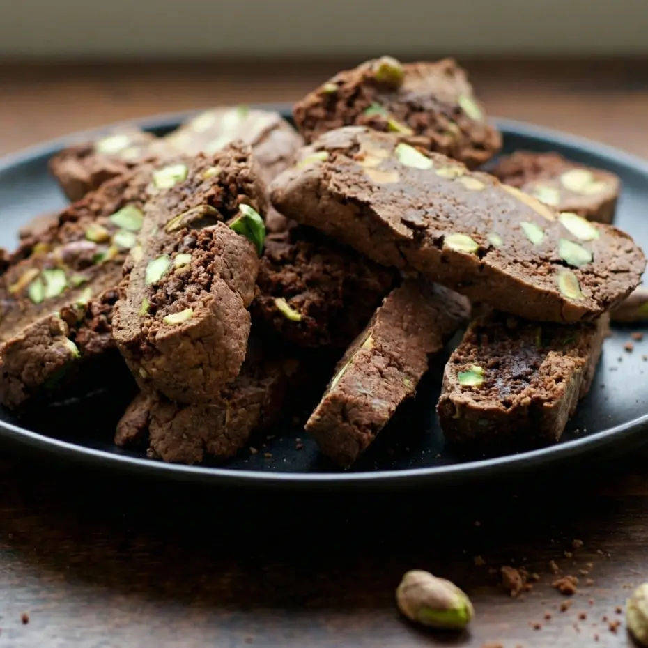 Chocolate Pistachio Biscotti