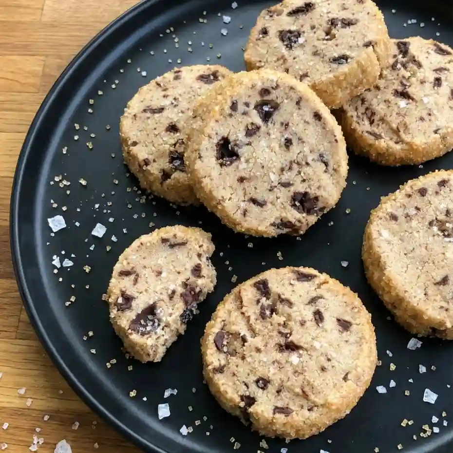 Salted Chocolate Shortbread Cookies