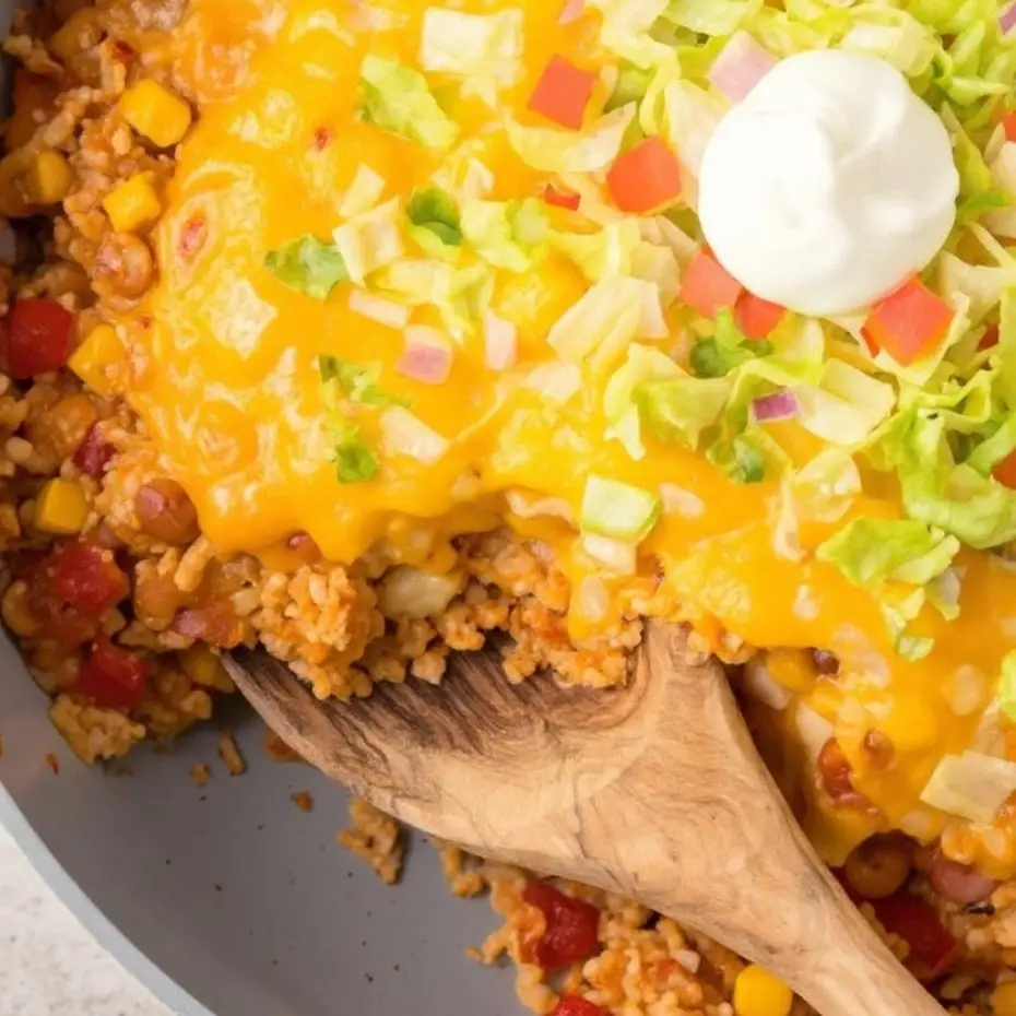 Turkey Taco Rice Skillet