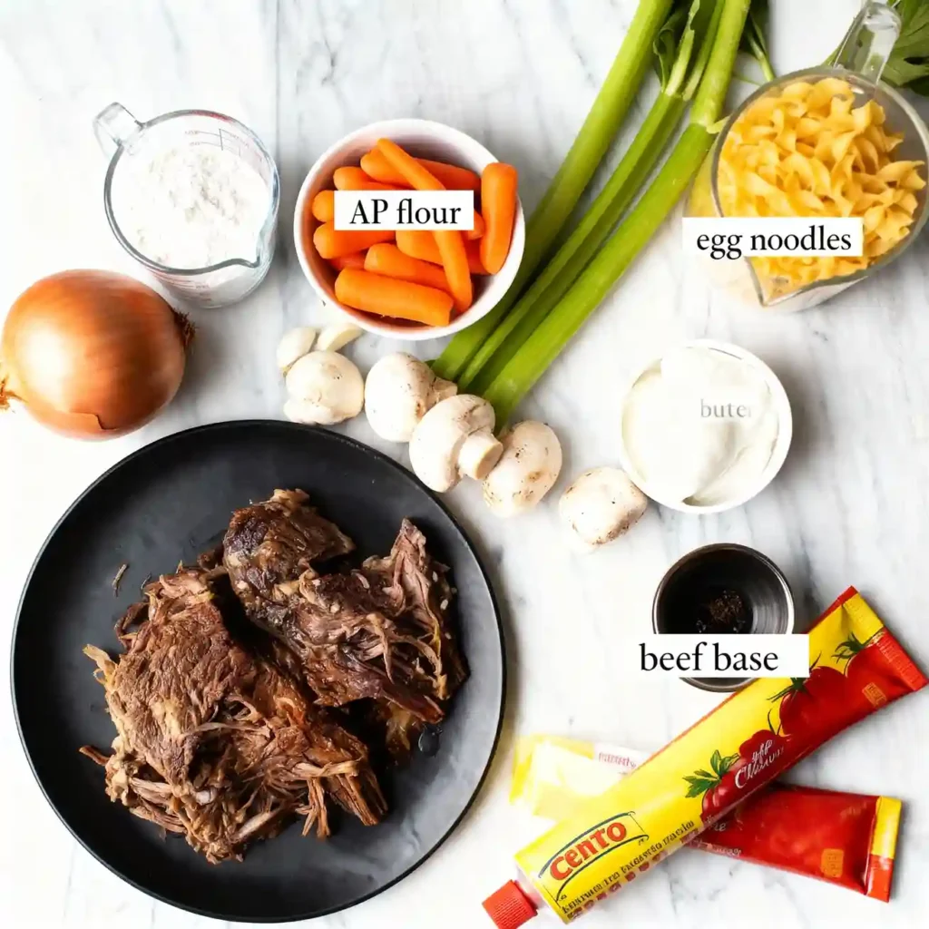 Slow Cooker Pot Roast Beef Stroganoff