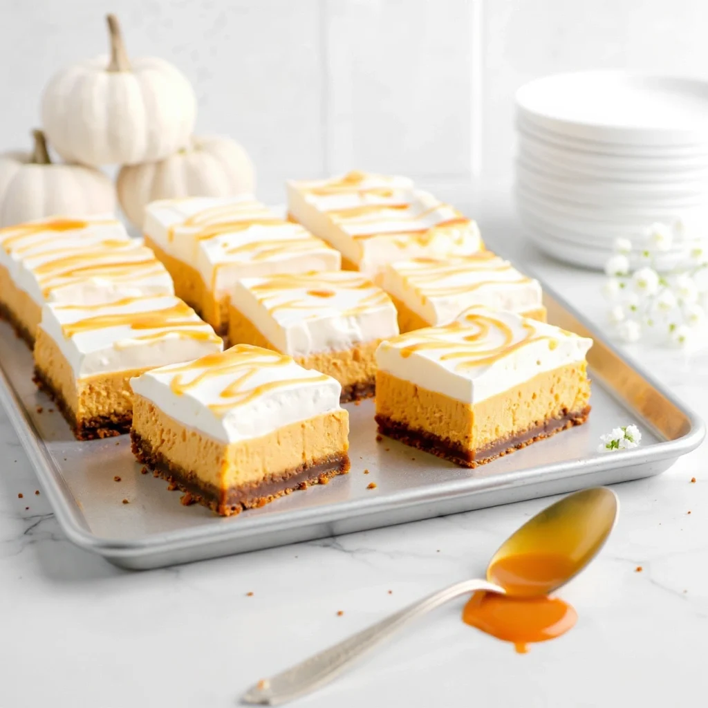 Maple Pumpkin Cheesecake Bars with Gingersnap Crust