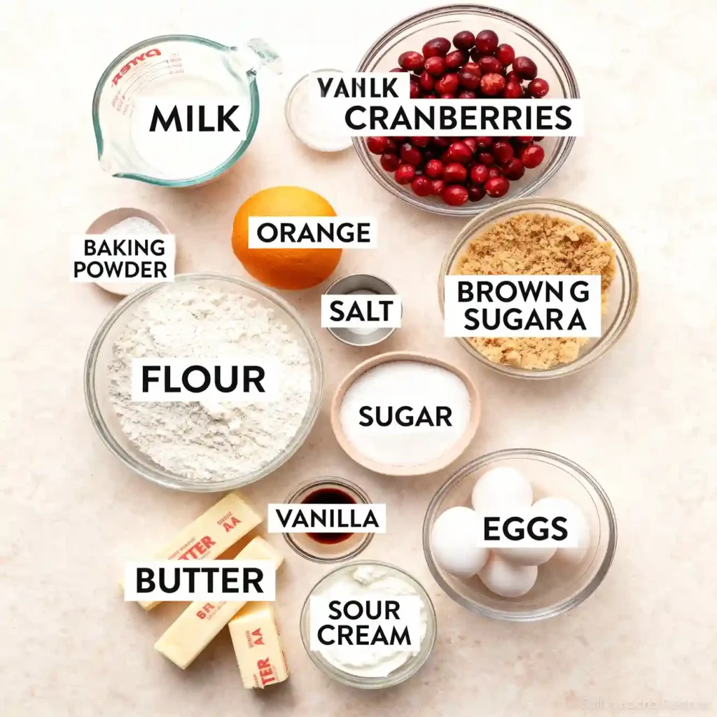 Cranberry Pound Cake with Orange Glaze