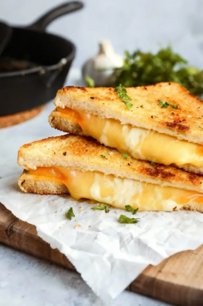 Garlic Butter Four Cheese Grilled Cheese