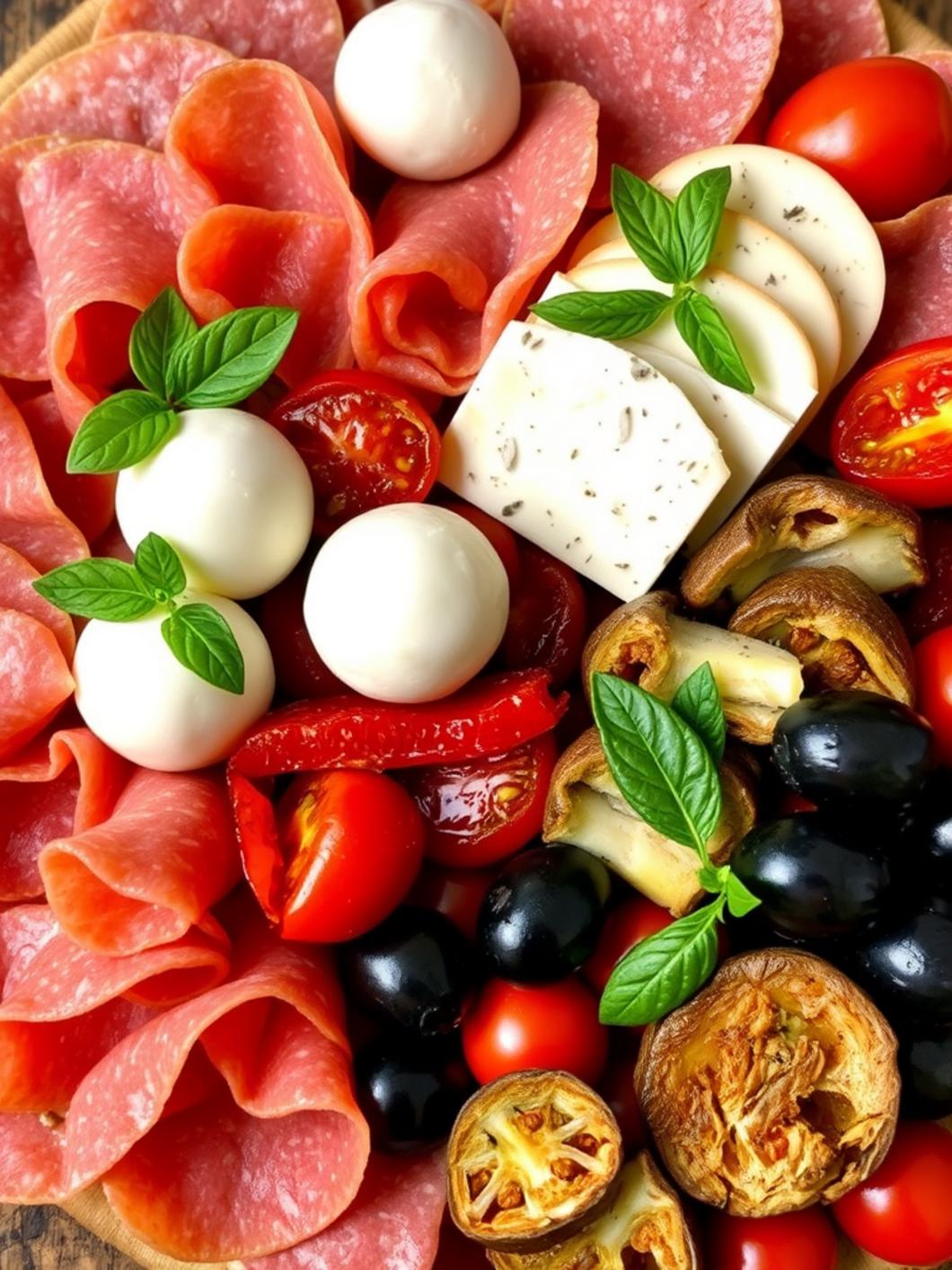 Ingredients for Antipasto Wreath