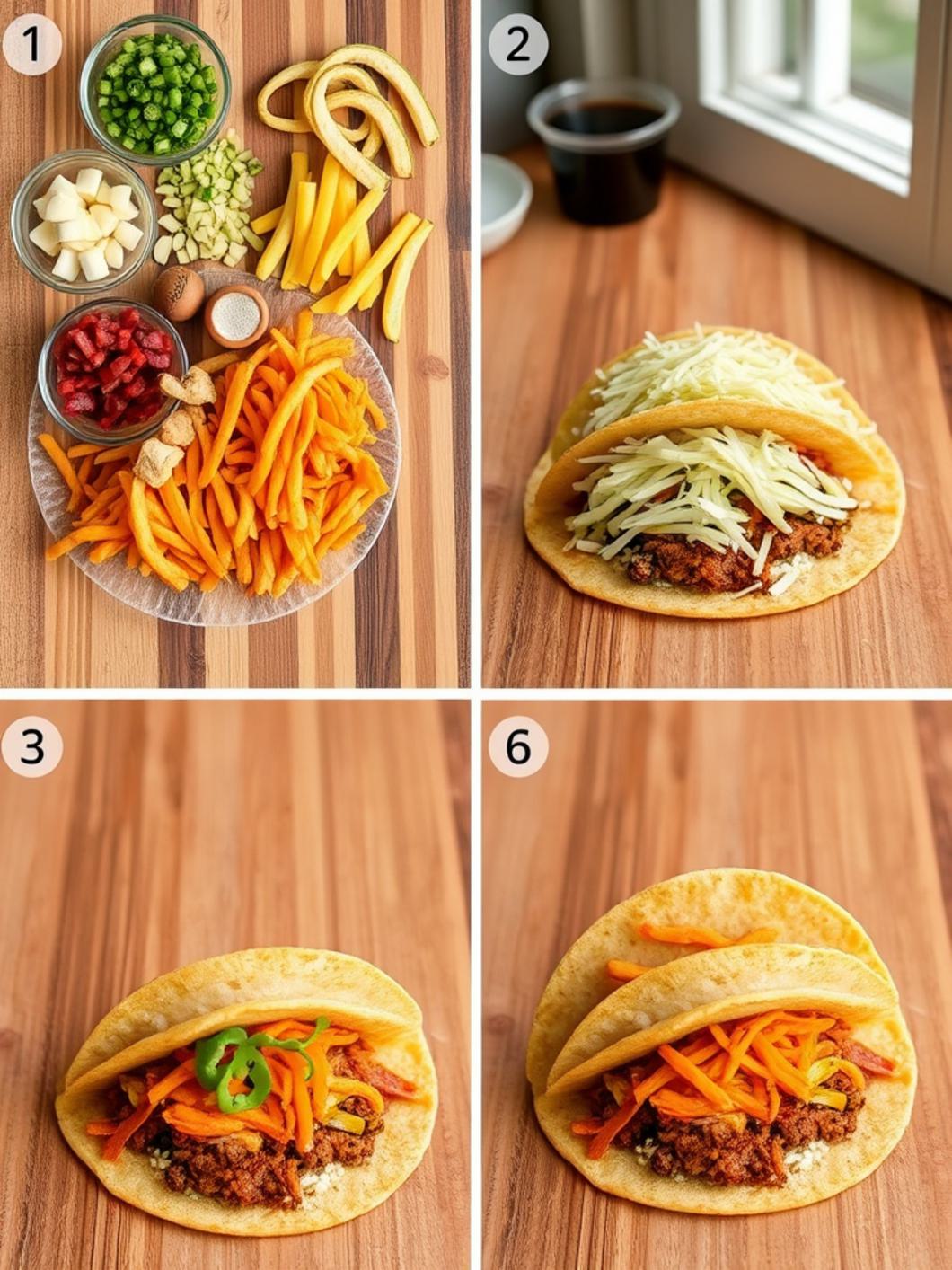 Step-by-Step preparation for Big Mac Smash Tacos