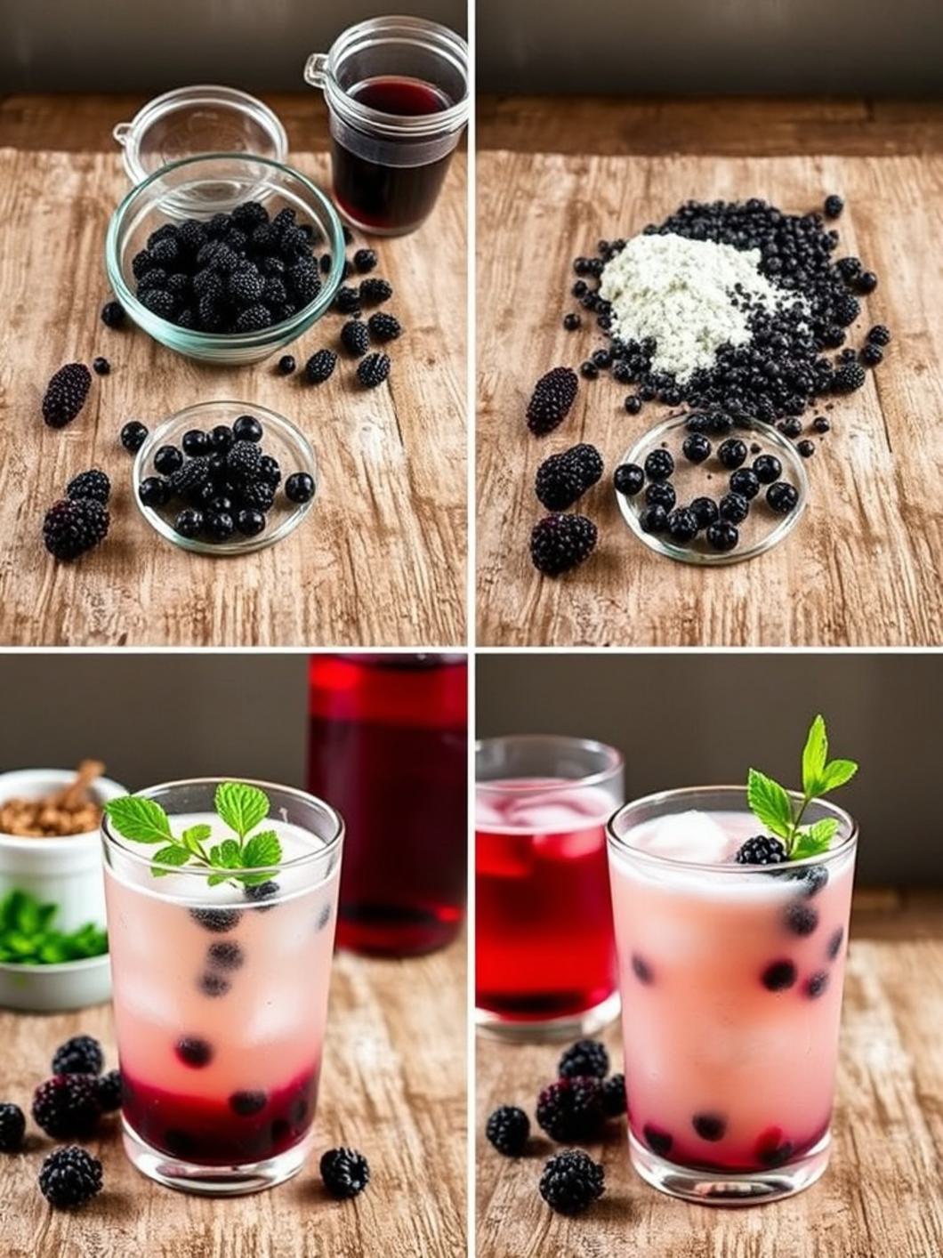 Step-by-Step preparation for Blackberry Bramble Cocktail