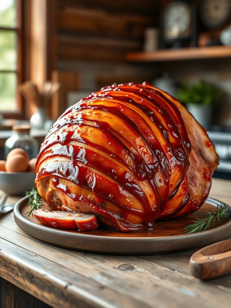 Bourbon Glazed Ham