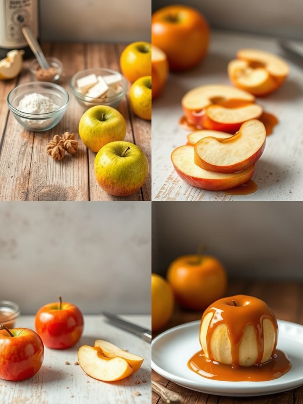 Step-by-Step preparation for Caramel apple