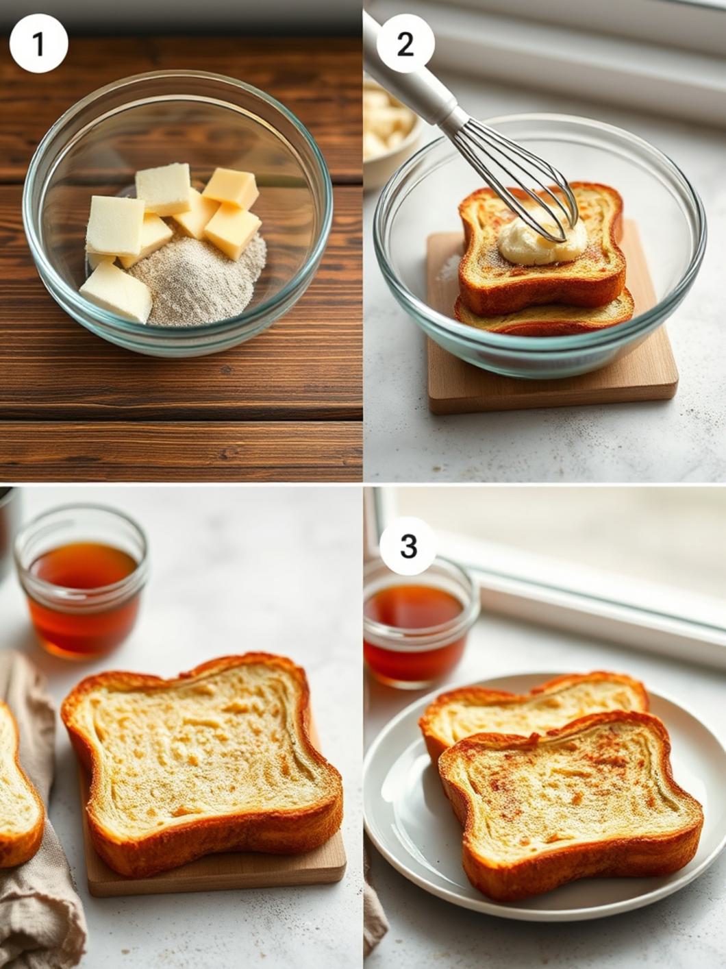 Step-by-Step preparation for Challah French Toast