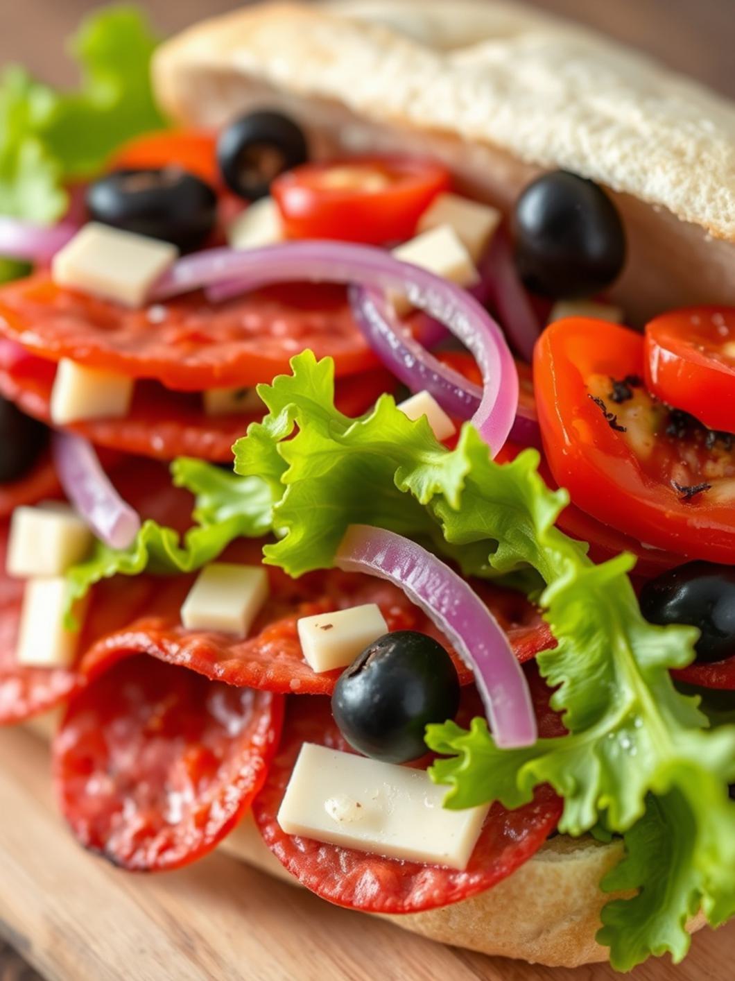 Ingredients for Chopped Italian Sandwich
