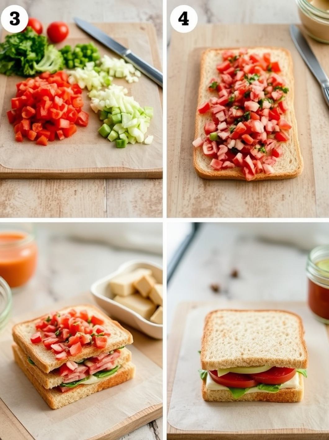 Step-by-Step preparation for Chopped Italian Sandwich
