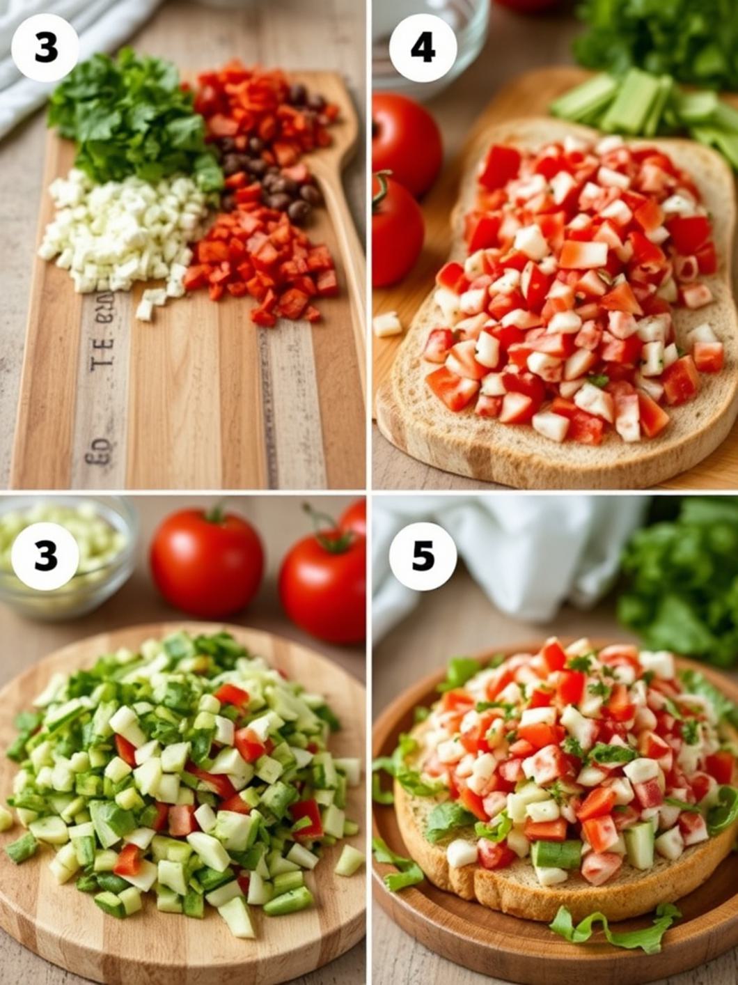 Step-by-Step preparation for Chopped Italian Sandwich Salad