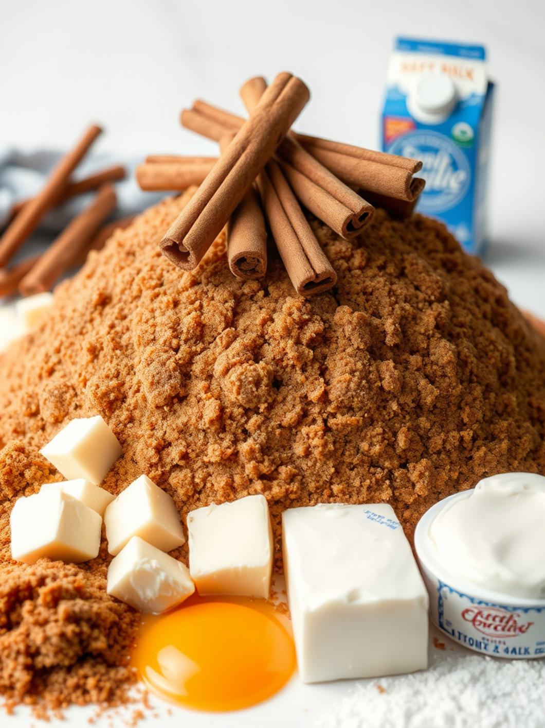 Ingredients for Cinnamon Roll Snowflake