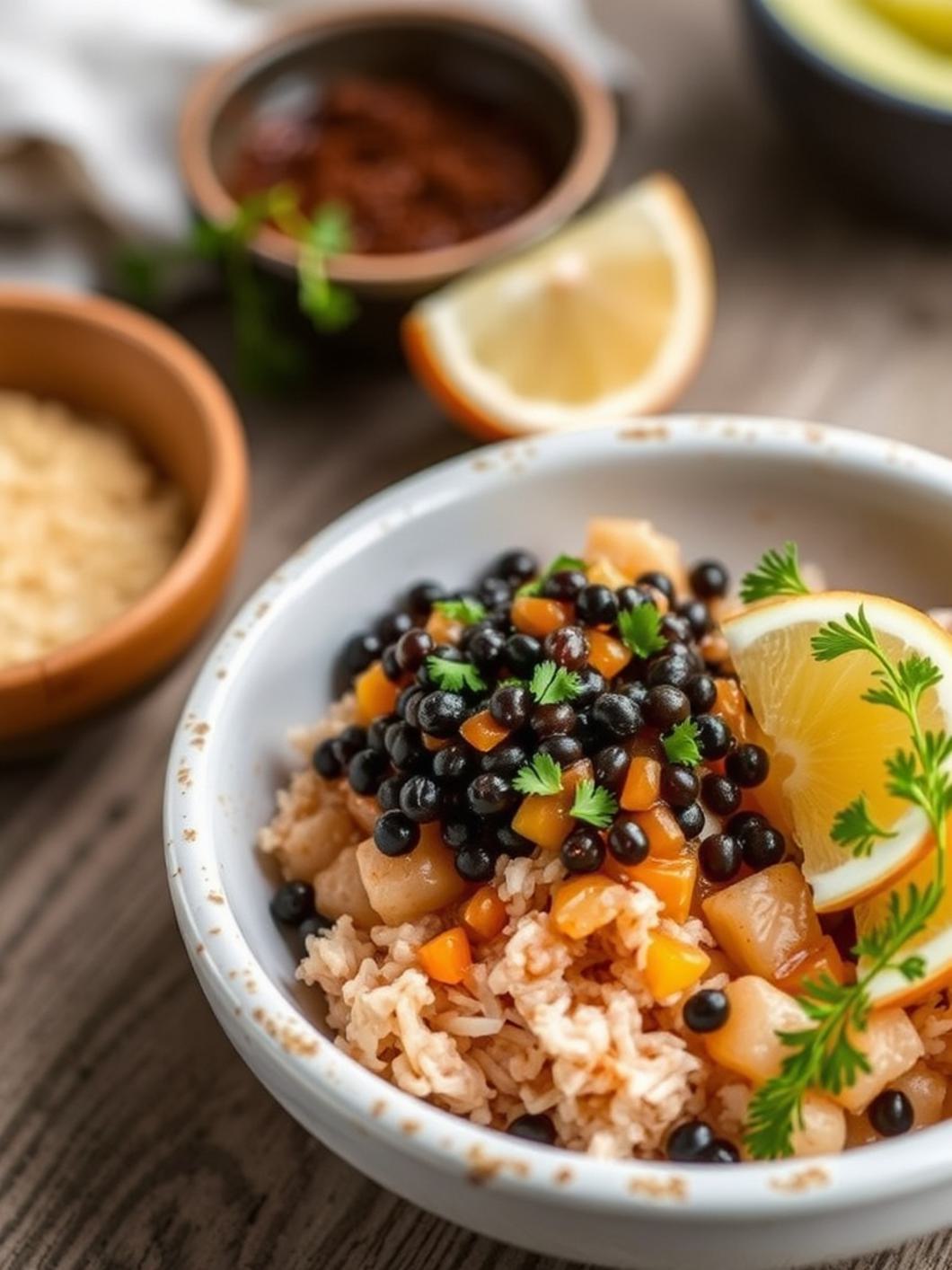 Serving suggestion for Cowboy Caviar