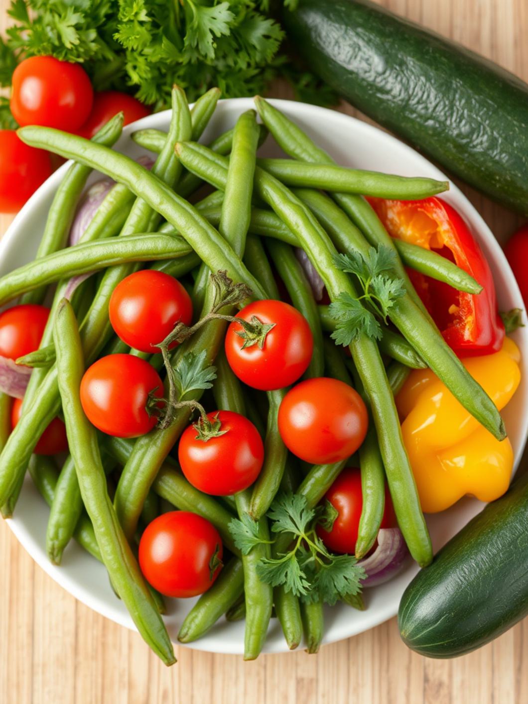 Ingredients for Dense Bean Salad