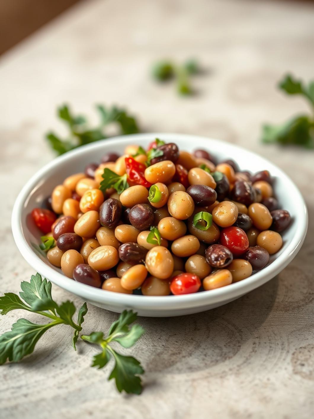 Serving suggestion for Dense Bean Salad