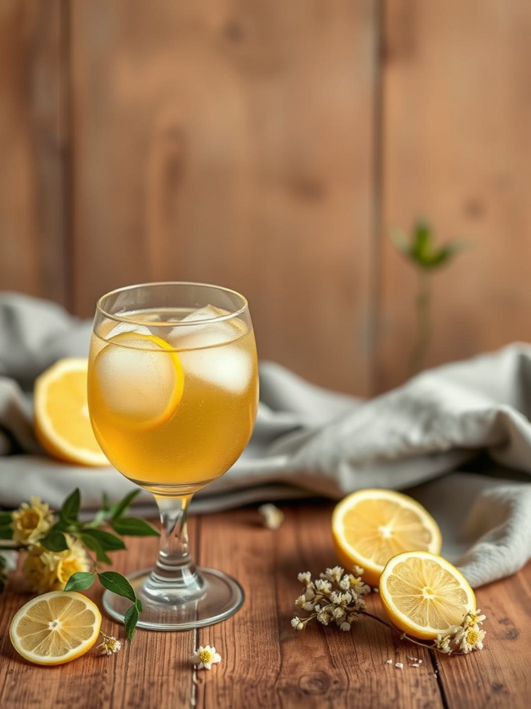 Serving suggestion for Elderflower tonic mimosa