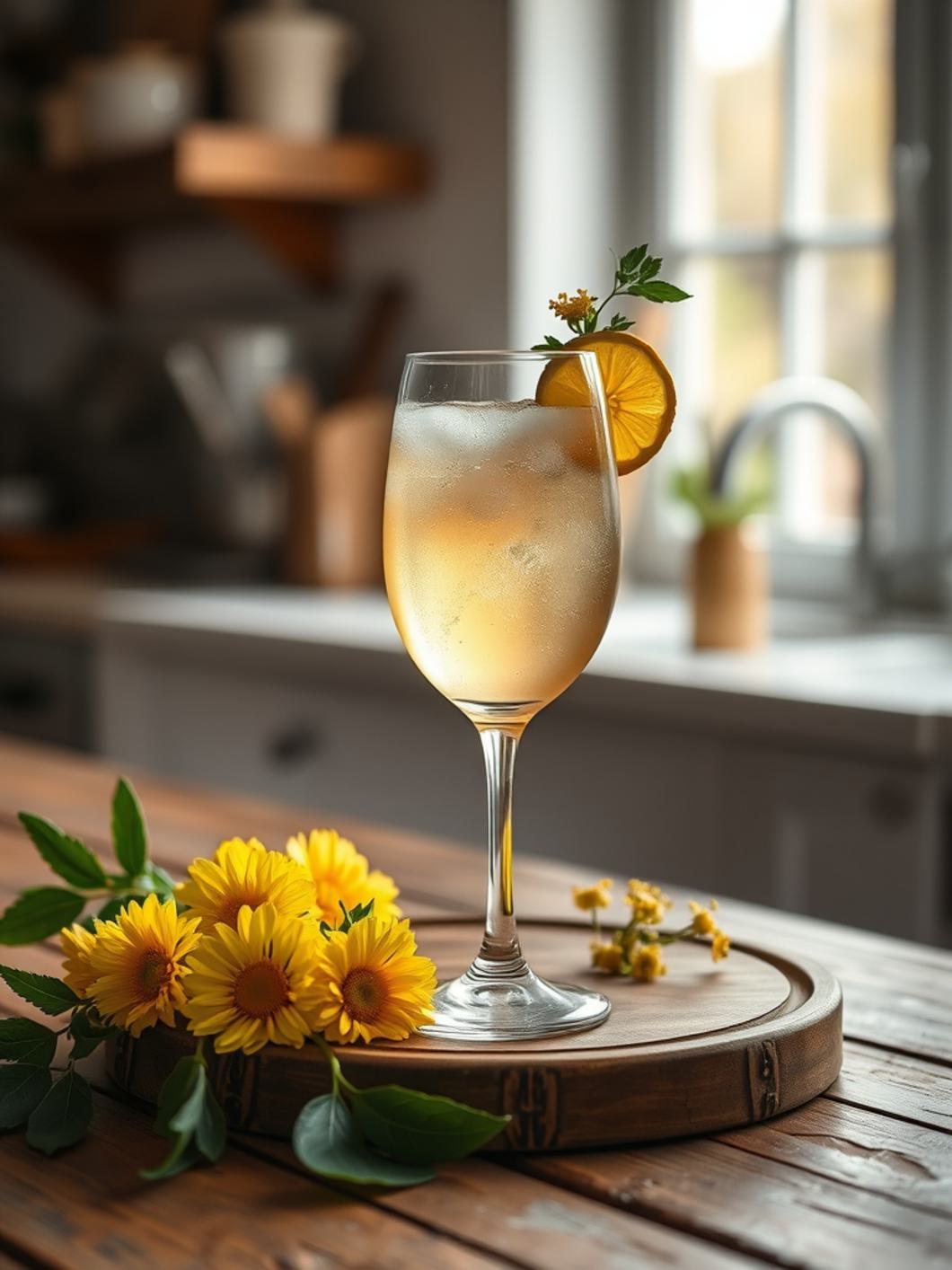 Elderflower tonic mimosa