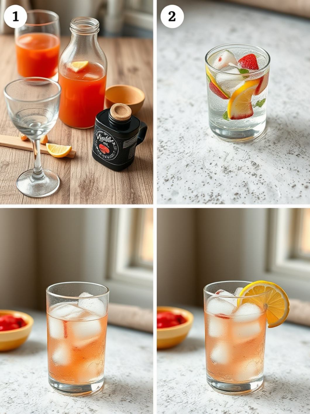 Step-by-Step preparation for Fruit Soda