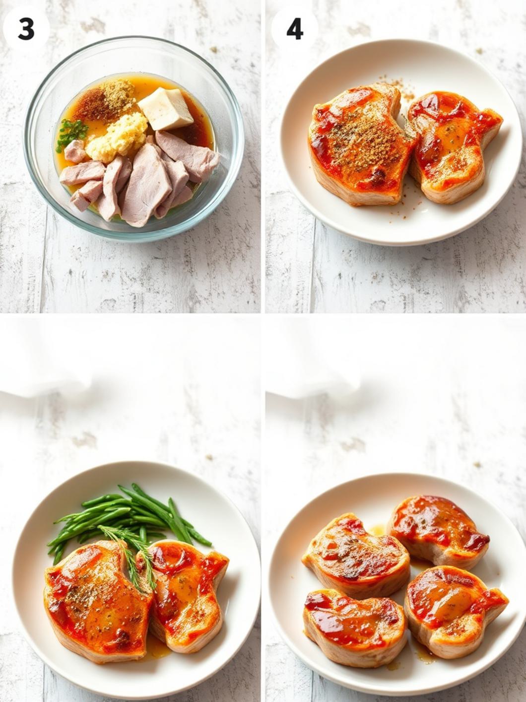 Step-by-Step preparation for Honey Garlic Pork Chops