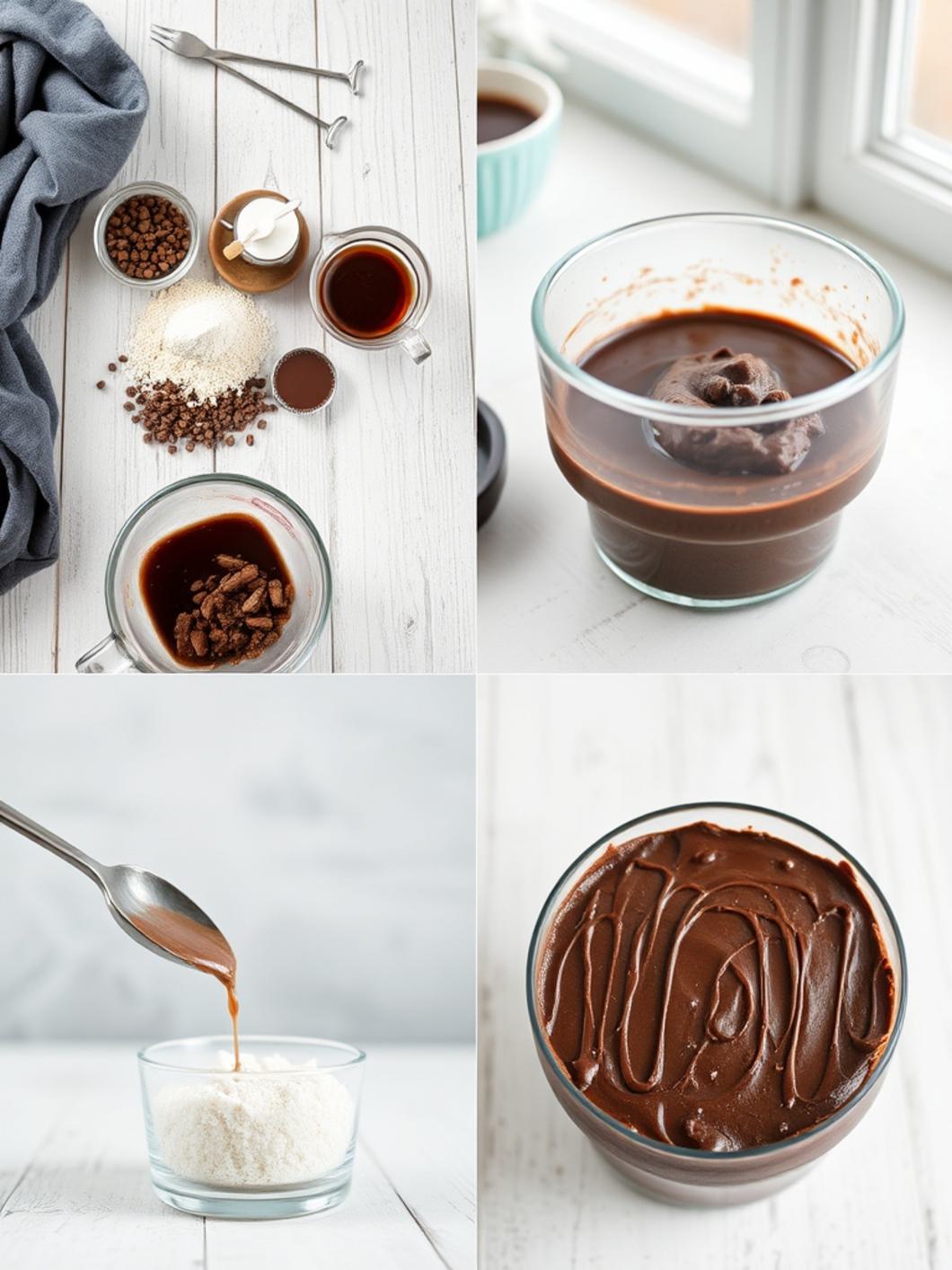 Step-by-Step preparation for Hot Chocolate Fudge