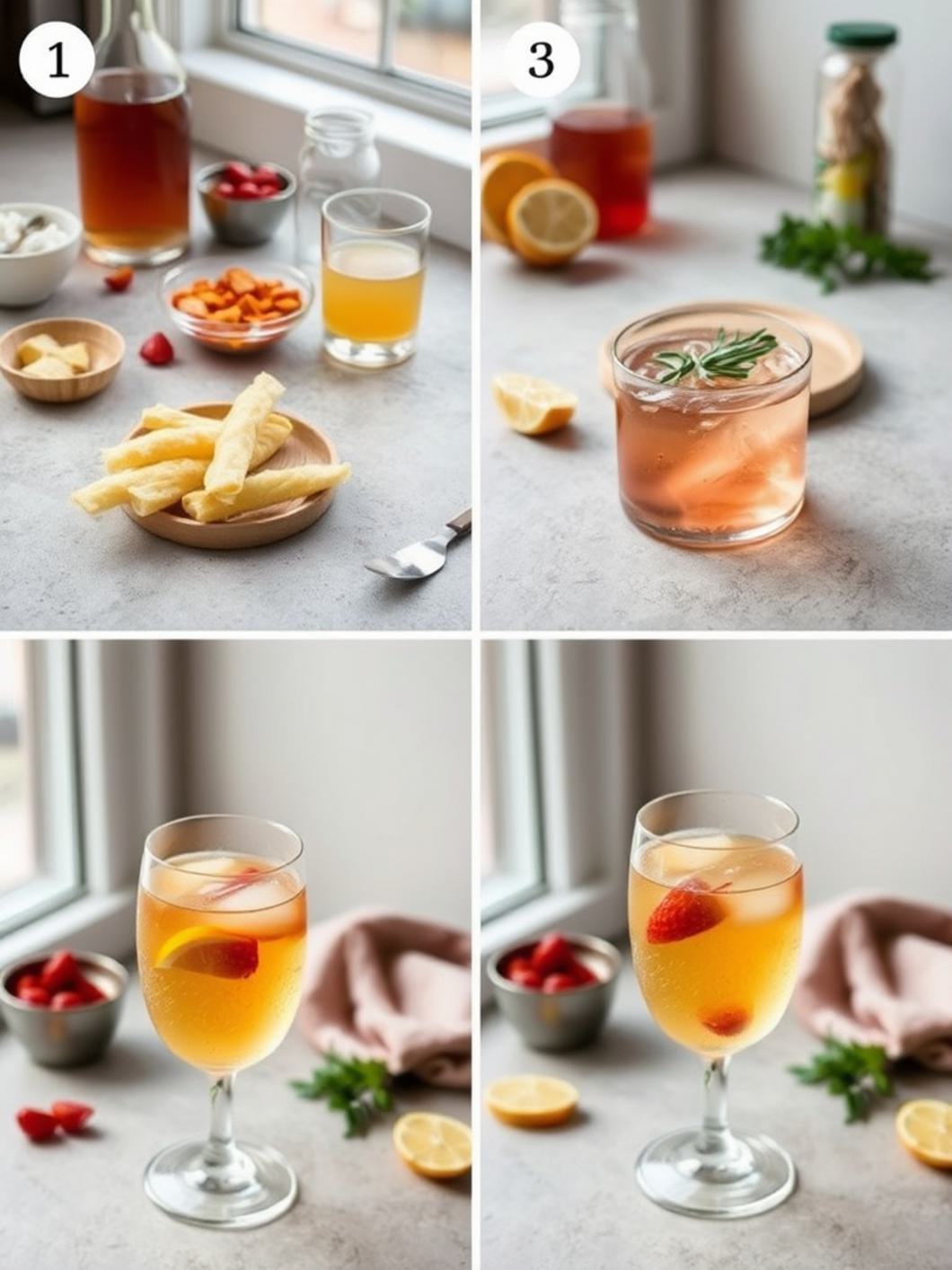 Step-by-Step preparation for Hugo Spritz