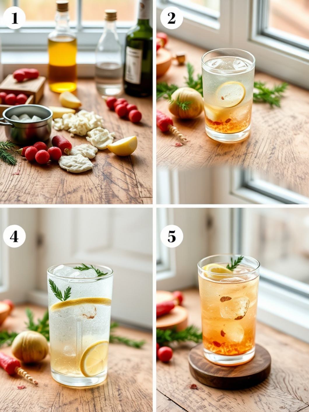 Step-by-Step preparation for Jingle Fizz Cocktail