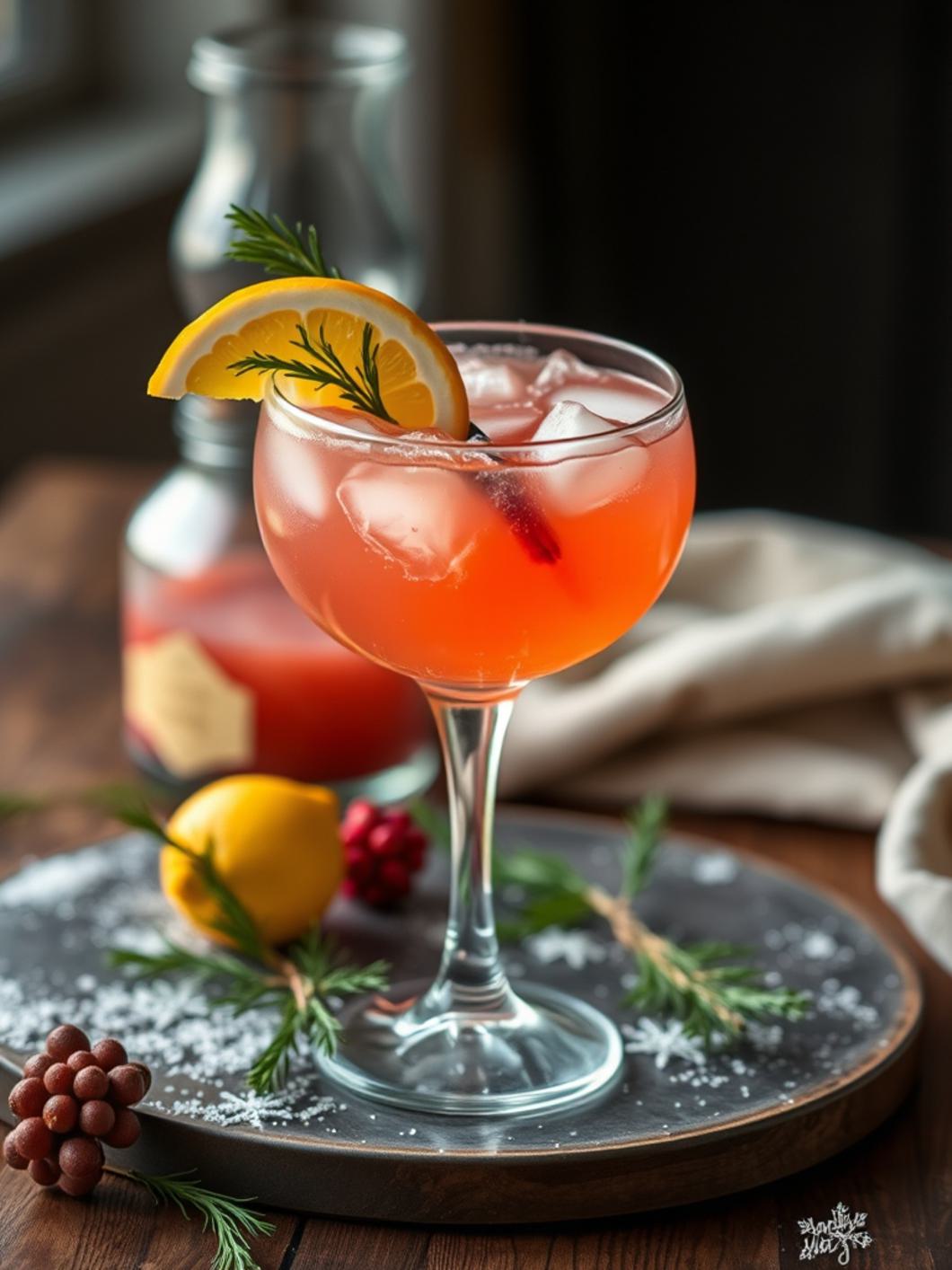 Serving suggestion for Jingle Fizz Cocktail