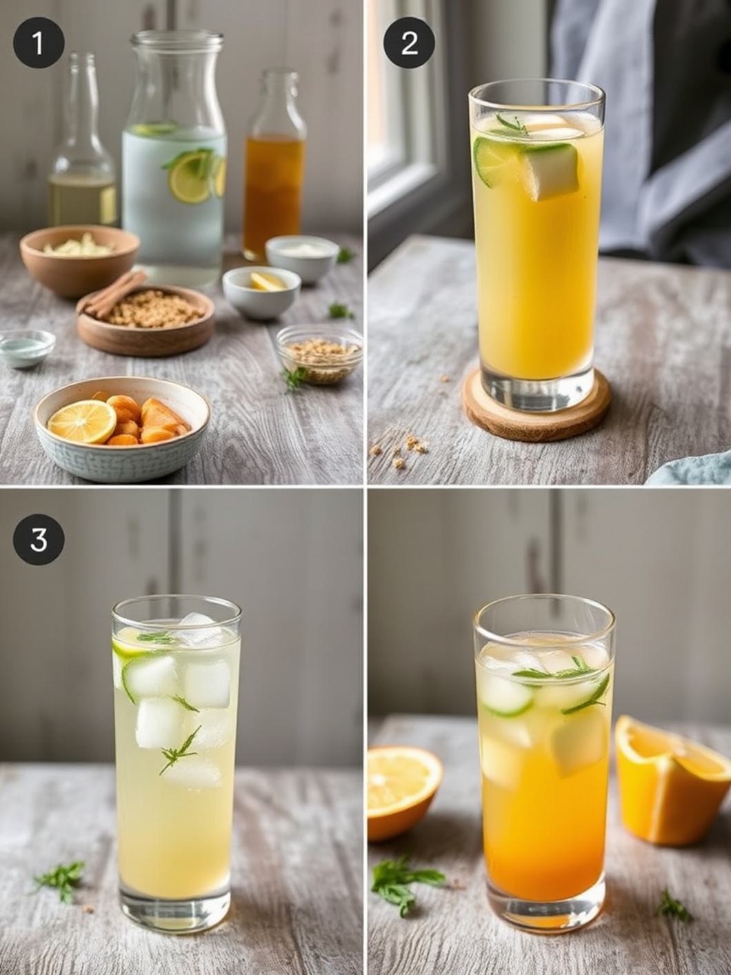 Step-by-Step preparation for Monocane mocktail
