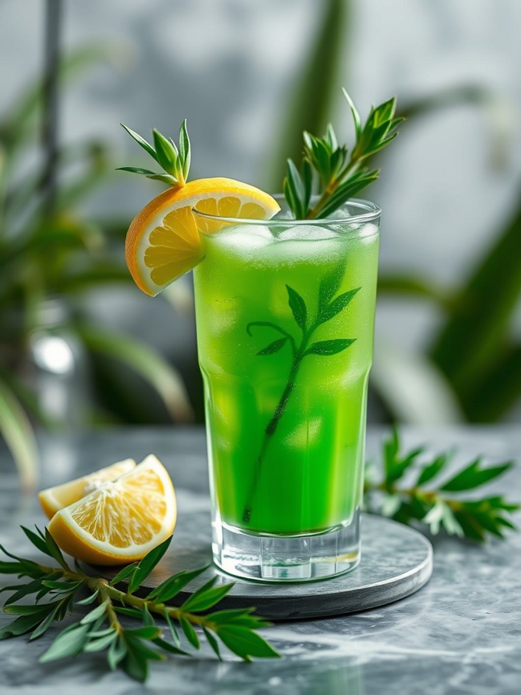 Serving suggestion for Monocane mocktail 