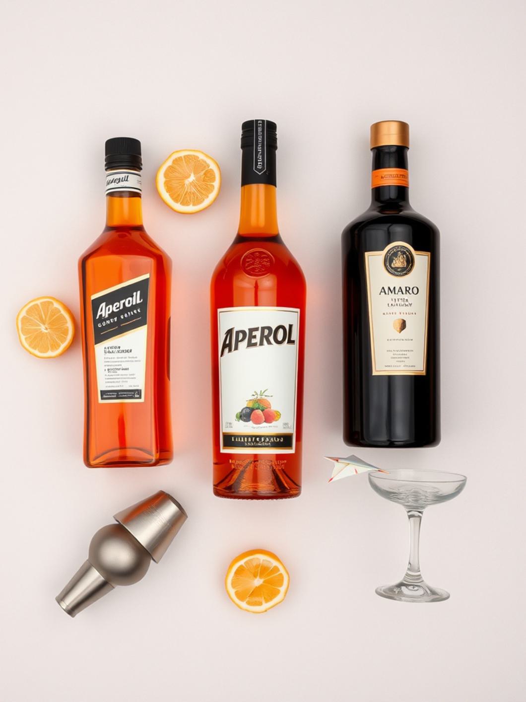 Ingredients for Paper Plane Cocktail