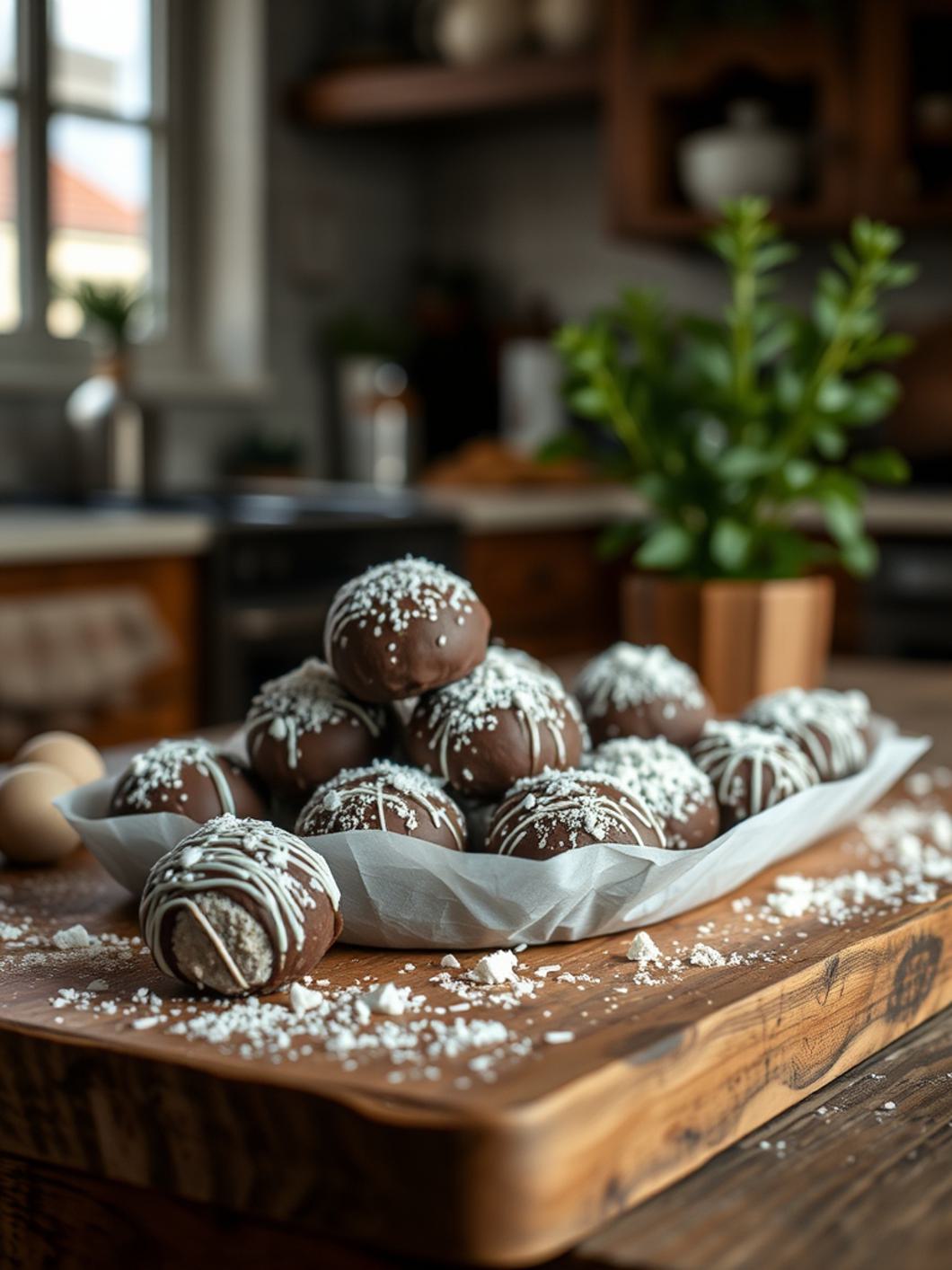 Peppermint Chocolate Truffles