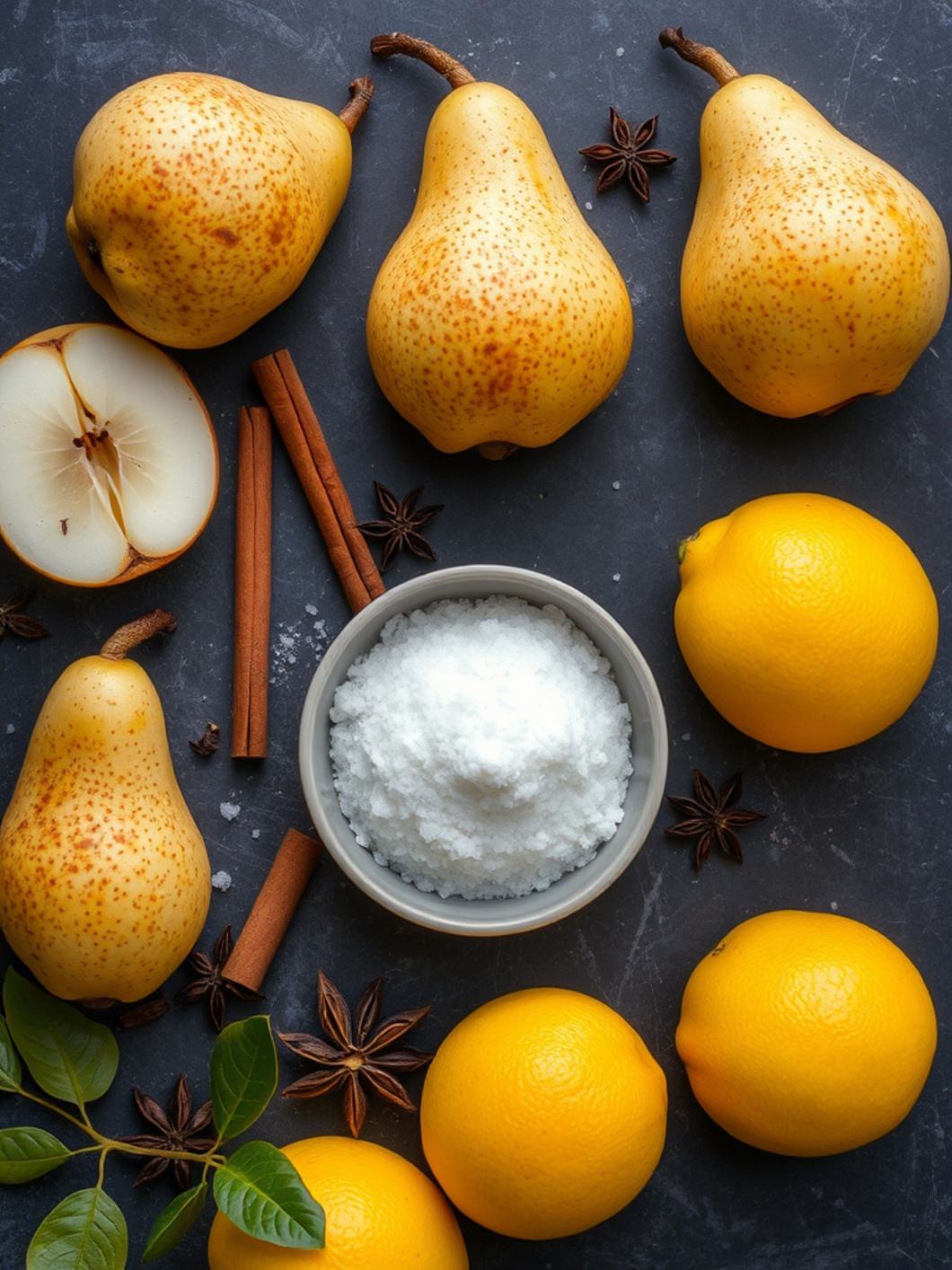 Ingredients for Poached Pears