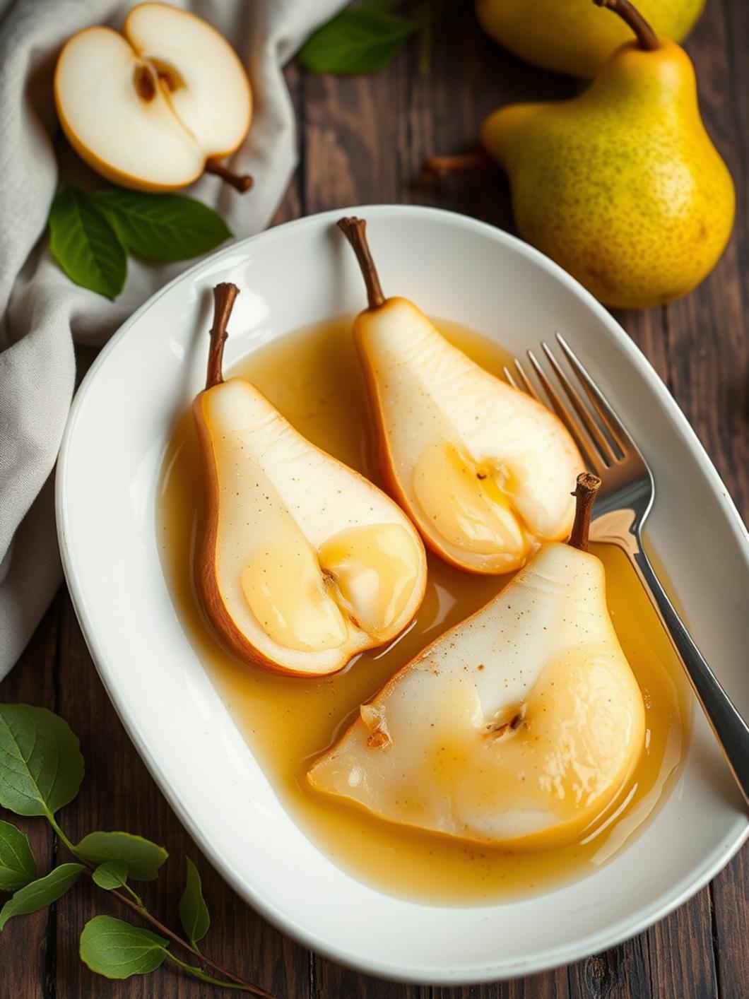 Serving suggestion for Poached Pears