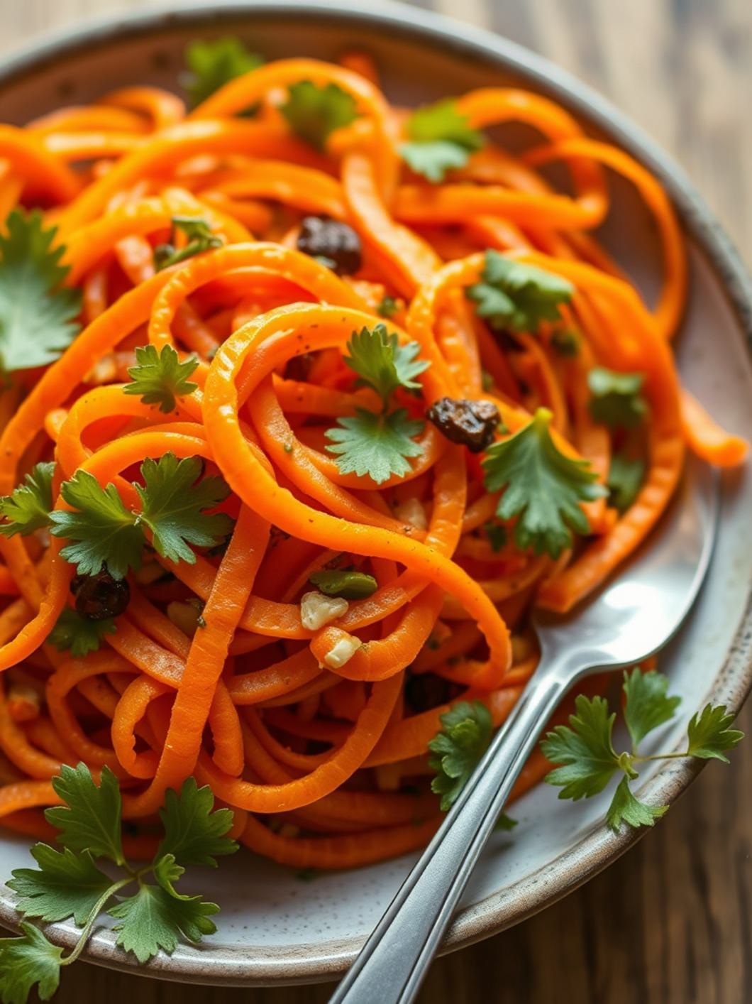 Serving suggestion for Ribbon Carrot Salad